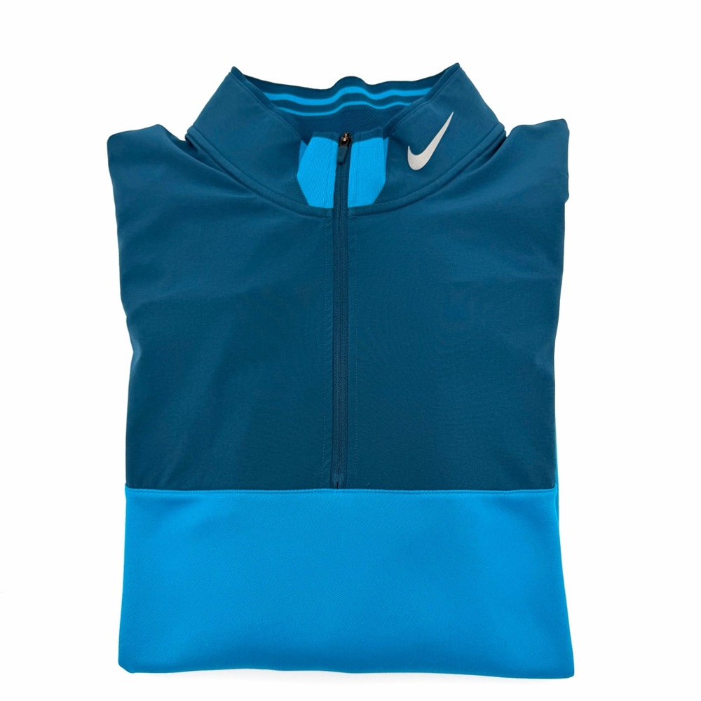 Nike Men’s Dri-Fit Golf Quarter 1/4 Zip Pullover Shirt Large L Base Layer Blue - Picture 3 of 4